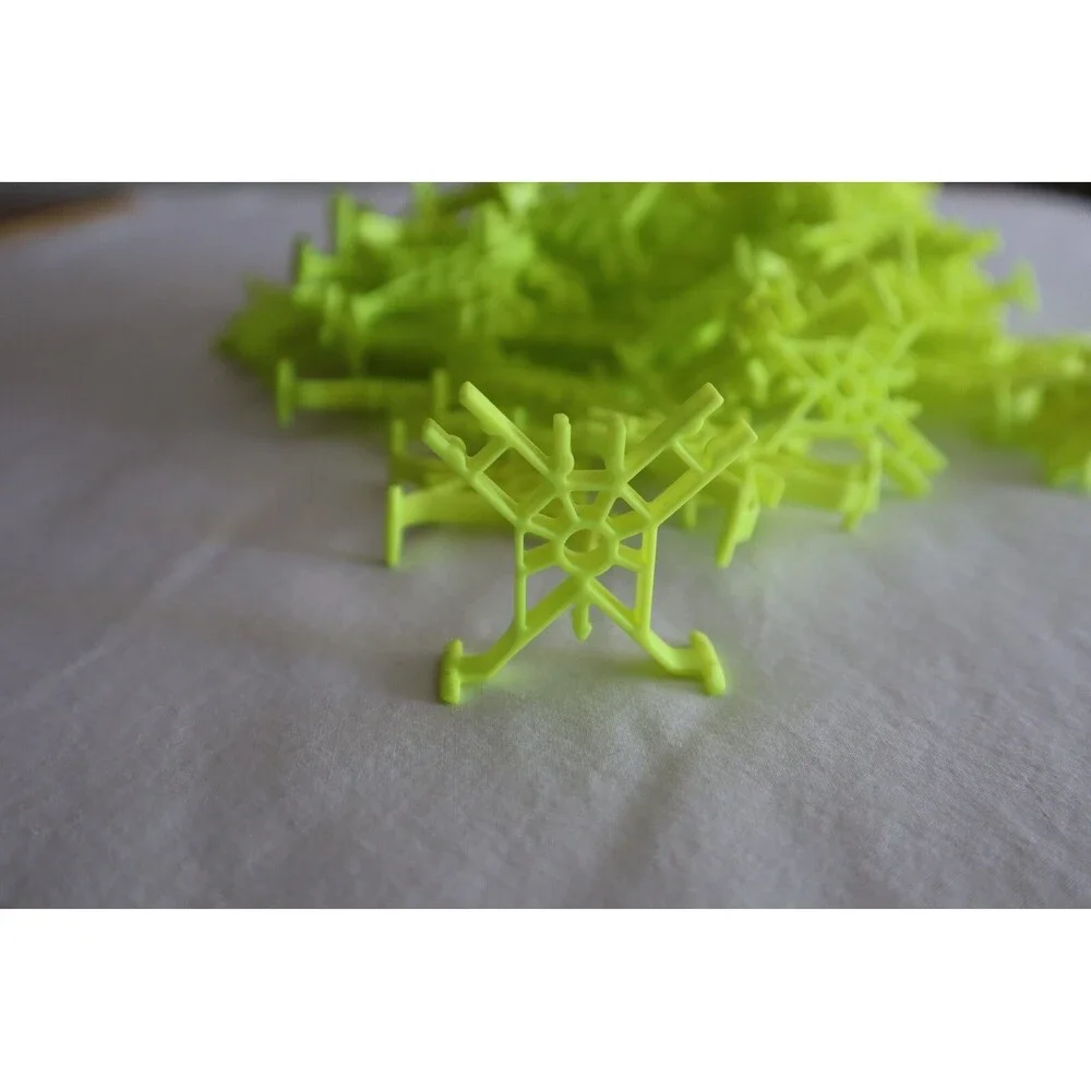KNEX K'NEX Lot Of 100 Neon Yellow Connectors Rippin' Rocket Roller Coaster OEM